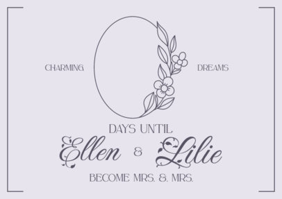 Sign Design Generator With Flower Decorations for a Wedding Event 6289e-el1