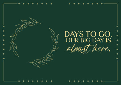 Sign Design Creator Featuring Botanic Graphics for a Wedding Countdown 6295b-el1