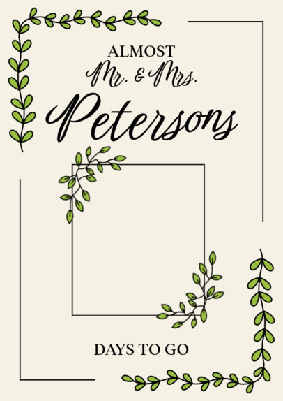 Botanic Art Print Maker for a Wedding Countdown 6291 el1
