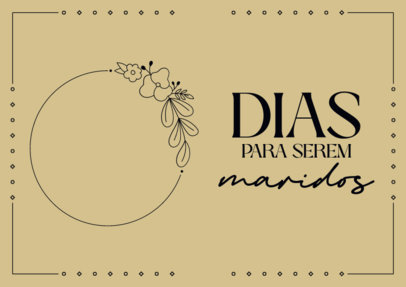 Wedding Poster Template Featuring a Countdown and Floral Graphics 6295g-el1