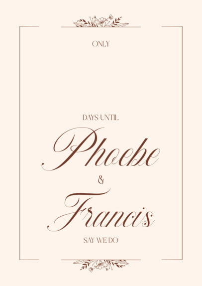 Countdown Art Print Maker for a Wedding Date 6293 el1