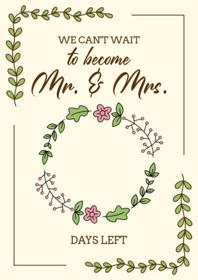 Floral Art Print Creator Featuring a Wedding Theme 6291b-el1