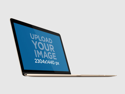 Mockup of a MacBook Placed on a Customizable Background m34389