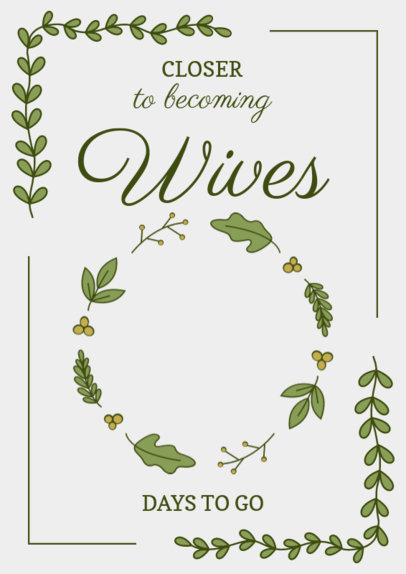 Art Print Generator With a Floral Style for a Wedding 6291e-el1