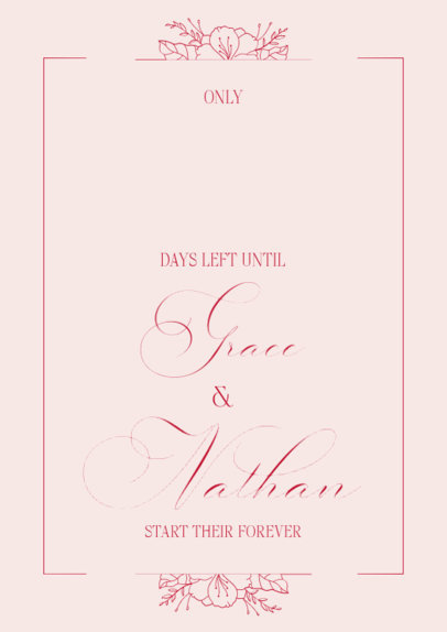 Art Print Generator for a Wedding Countdown and a Modern Aesthetic 6293e-el1