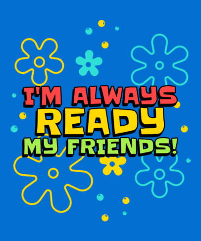 SpongeBob-Inspired T-Shirt Design Maker Featuring a Quote 3461l-5639
