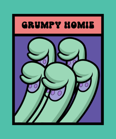 Illustrated T-Shirt Design Generator Featuring a Graphic Inspired by SpongeBob