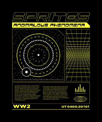 Futuristic T-Shirt Design Maker Featuring a UFO Theme