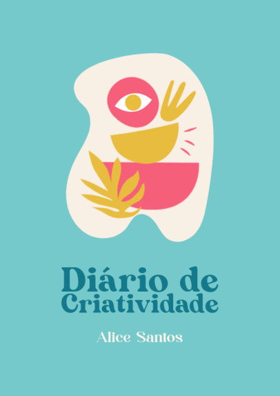 Creativity Journal Cover Design Maker With Abstract Shapes 5633d