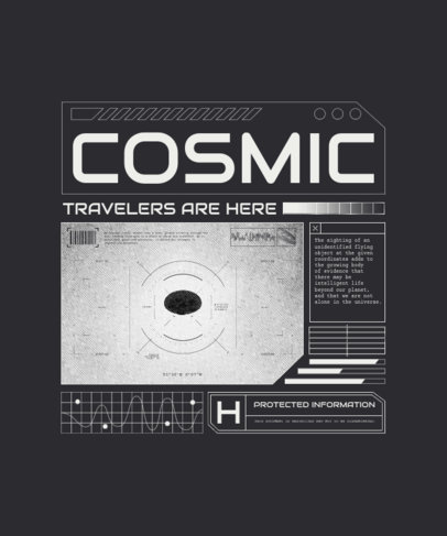 UFO Day-Themed T-Shirt Design Creator Featuring a Quote About Aliens