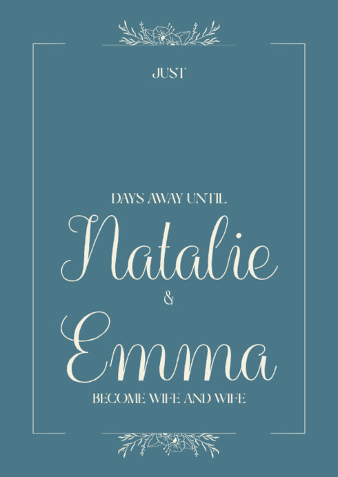 Wedding Art Print Generator Featuring an Event Countdown