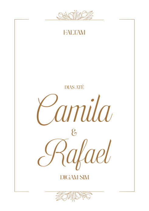 Floral Art Print Creator for a Wedding Countdown