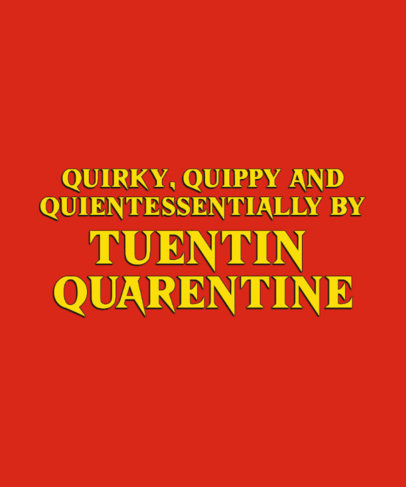 Typography T-Shirt Design Creator Inspired by a Tarantino Movie Title