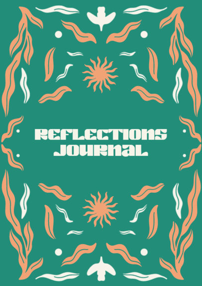 Planner Cover Design Template With a Reflections Journal Theme