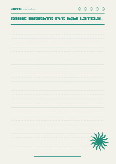 Planner Design Template for a Journal Featuring a Shape Graphic