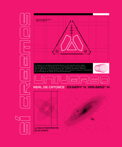 UFO Day-Inspired T-Shirt Design Maker Featuring a Quote on Aliens