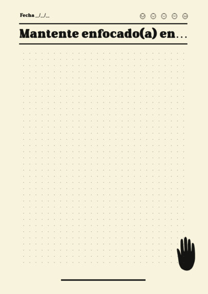 Journal Design Creator Featuring a Blank Space and a Hand Icon