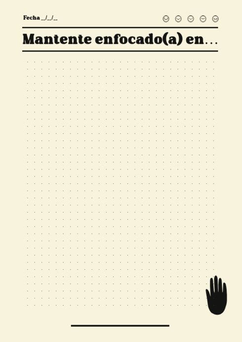 Placeit - Journal Design Creator Featuring a Blank Space and a Hand Icon