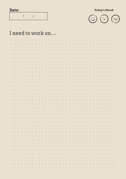 Journal Design Template Featuring Mood Faces Graphics and a Writing Space