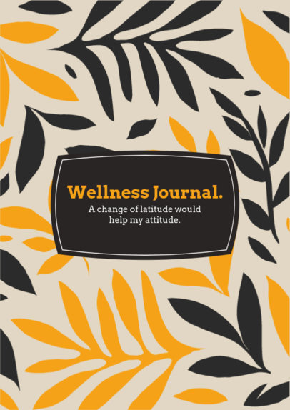 Planner Cover Design Template With a Quote for a Wellness Digital Journal