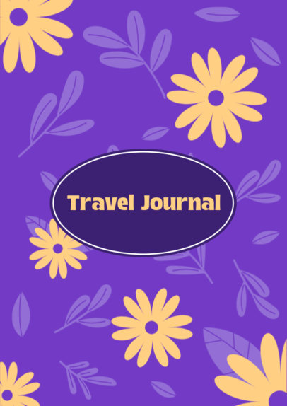 Planner Cover Design Generator With a Flower Theme for a Travel Journal