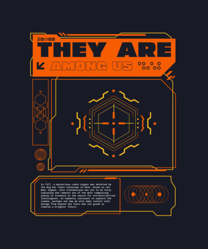 Alien T-Shirt Design Generator Featuring a Quote for UFO Day