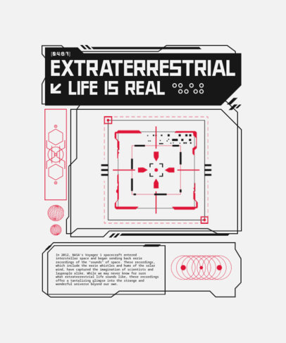 Extraterrestrial T-Shirt Design Creator With a UFO Theme