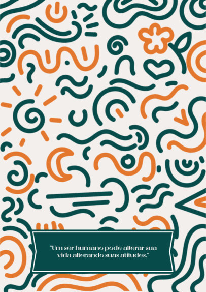 Doodle Planner Design Maker Featuring an Inspiring Quote for a Journal