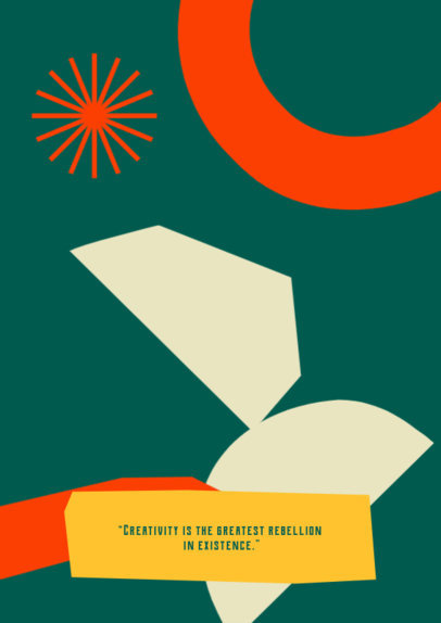 Planner Design Creator Featuring a Creativity Quote for an Artistic Journal