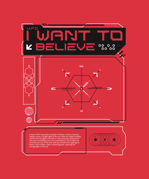 T-Shirt Design Maker Featuring a UFO Day Theme and a Futuristic Aesthetic