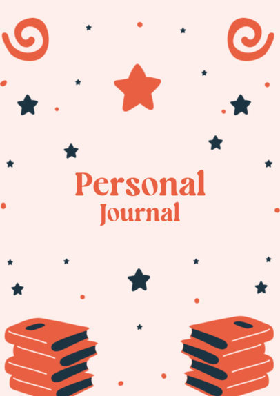 Journal Cover Design Generator for a Personal Planner With Book Graphics