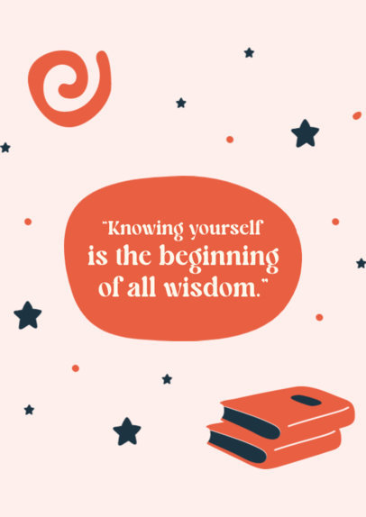 Journal Design Generator With a Book Graphic and a Quote