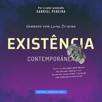 Audiobook Cover Template for Philosophy Enthusiasts With Sculpture Graphic 5887g