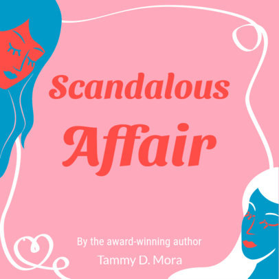 Drama-Themed Podcast Cover Design Template with Illustrated Graphics 5888c