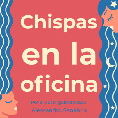 Cover Design Maker for a Romantic Audiobook with Colorful Illustrations 5888d