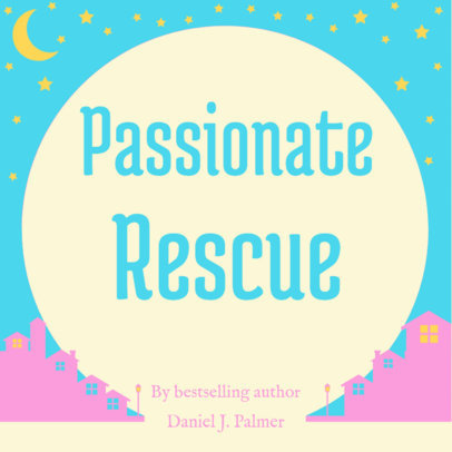 Podcast Cover Design Maker for a Romantic Novel with a Moon Graphic 5888f