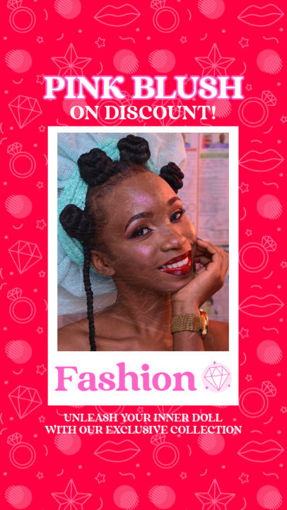 Instagram Story Generator With a Blush Sale Featuring a Barbie-Inspired Theme 5615e
