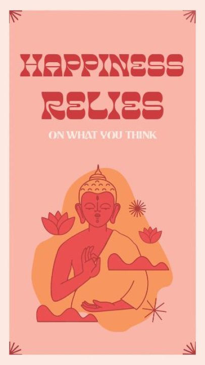 Buddha Day-Themed Instagram Story Video Creator Featuring a Quote 6739