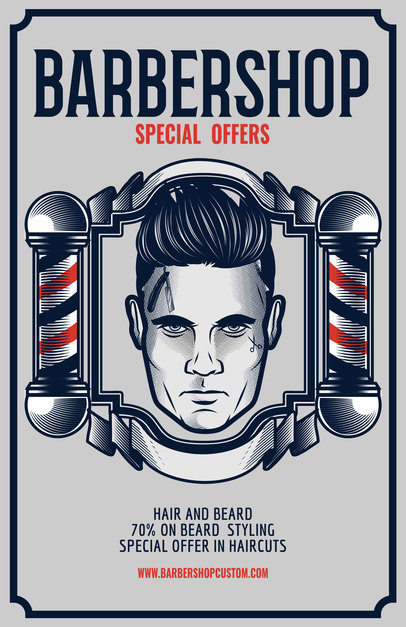 Flyer Template to Design a Barber Shop Flyer