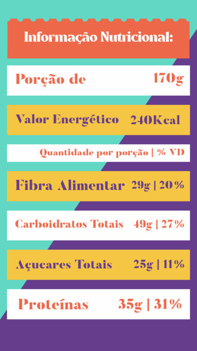 Informative Nutrition Facts Label Generator With Colorful Graphics 5698e
