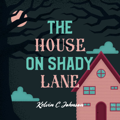 Horror Podcast Cover Design Maker Featuring a Haunted House  5886a