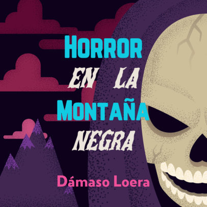 Horror Podcast Cover Maker Featuring an Illustrated Skull 5886e