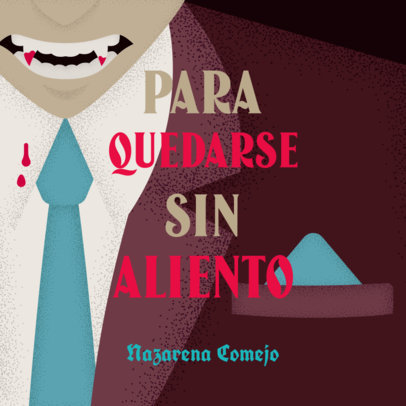 Horror Podcast Cover Creator Featuring a Character with Bloody Fangs 5886f