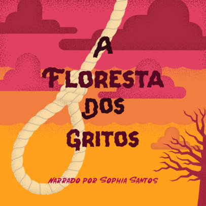 Podcast Cover Design Generator for a Suspense Audiobook 5886g