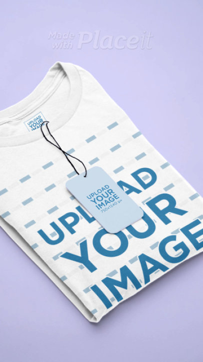 T-Shirt Video Featuring a Clothing Label and a Brand Tag