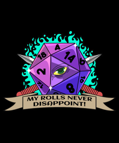 T-Shirt Design Maker Featuring Colorful Illustrations Inspired by Dungeons and Dragons 5651