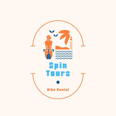 Online Logo Template Featuring Simple Graphics for Tour Agencies