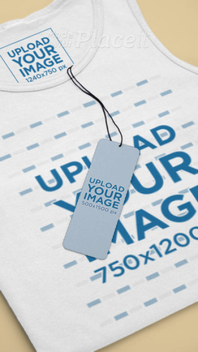 Brand Tag Video Featuring a Tank Top With a Clothing Label