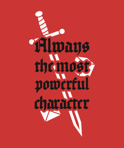 T-Shirt Design Maker Featuring Quotes Inspired by Dungeons and Dragons 5650