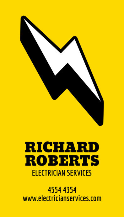 Business Card Maker for Electrician Business Cards